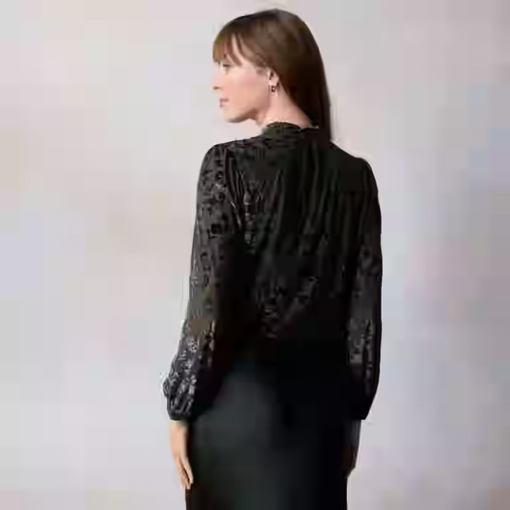 LC Lauren Conrad Olive Floral Bodysuit - Picture 2 of 8